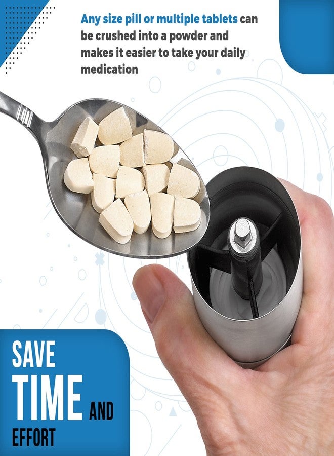 MEDca Pill Grinder - Top Choice Pro Pill Crusher and Cutter That Grinds Your Pills and Tablets to Help Make Taking Medication and Supplements Easier, Manual Stainless Steel Design… - Image 4